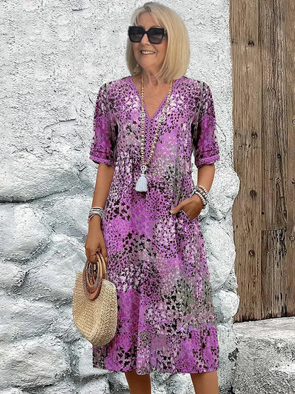 Rachel Vibrant Midi Dress