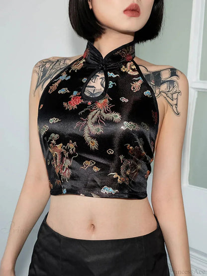 Dragon Dirty Bralette Backless Crop Top