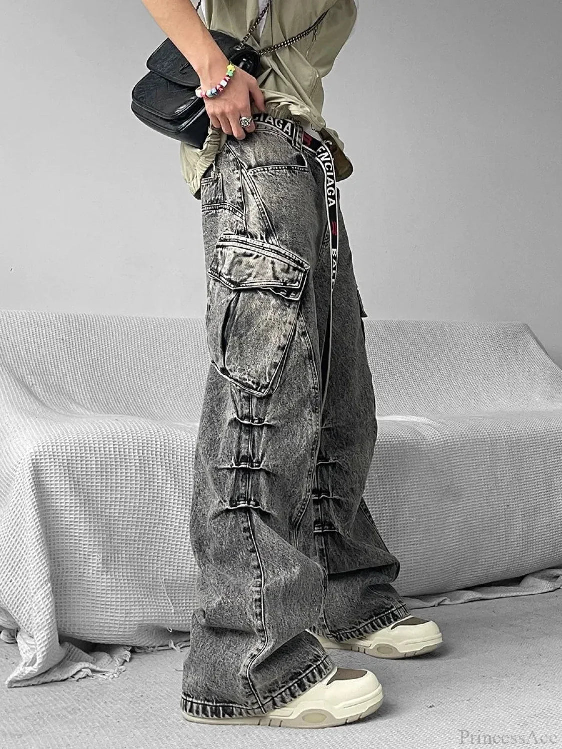 Dull Gothic Loose Cargo Pant