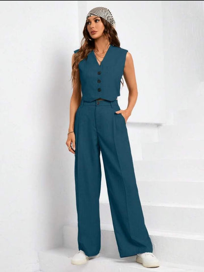 Waist Coat Vest & Pants Coord Set