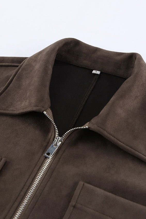 Brown Suede Oversized Vintage Jacket