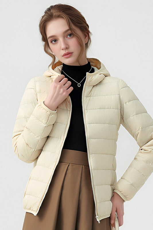 Lightweight Slim Fit Hooded Puffer Jacket
