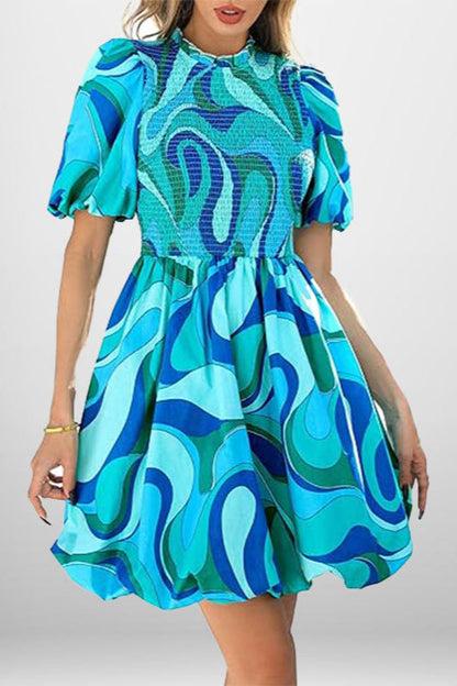 Peplum Simple High-Waisted Party Dress