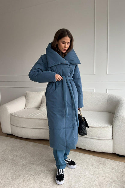 Long Stand Collar Puffer Jacket