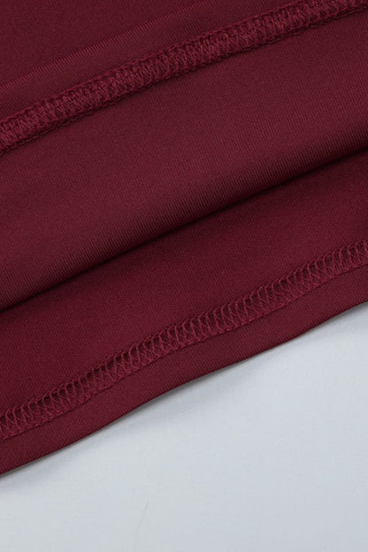 Lace Trimmed Slim Fit Bodysuit Knit Top