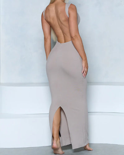 Backless One-Shoulder Seamless Bodycon Dress (Pre-sale)