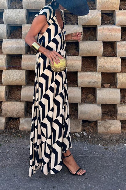 MARIN ROJO-NEGRO, VESTIDO LARGO