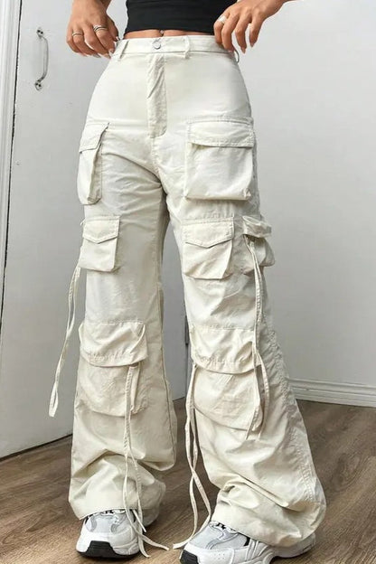 Y2K Black Wide Leg Cargo Pant