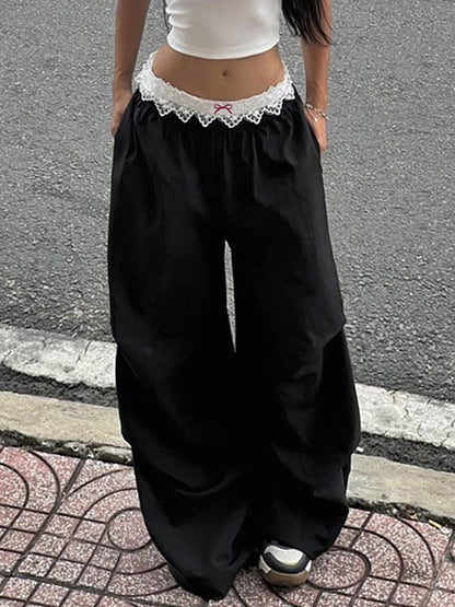 Street Color Contrast Cargo Pants