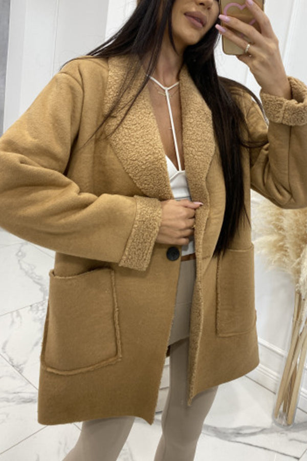 Warm short sherpa women's jacket