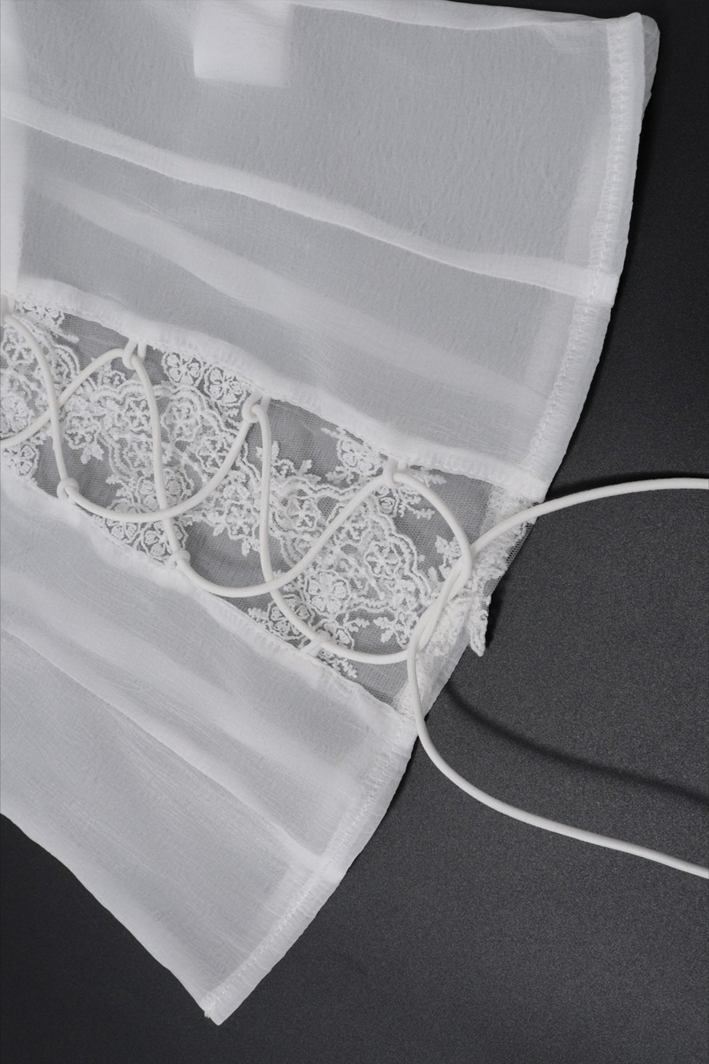 Sexy Lace Trim Tie Back Slim Skirt Set