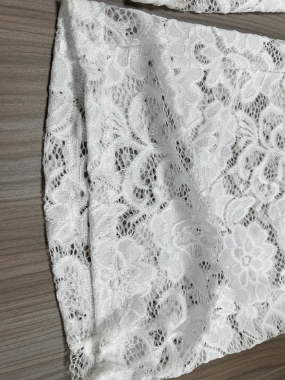 Women’s See-Through White Lace Trousers