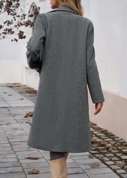 Elegant Everyday Double-Breasted Woolen Coat