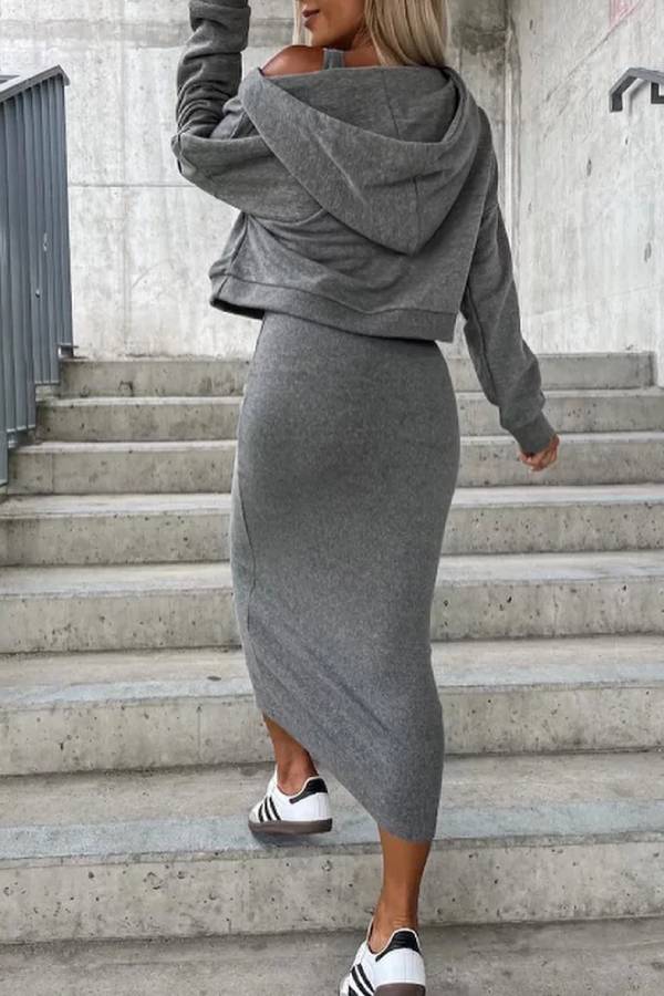 Sundress V-neck Hoodie Set