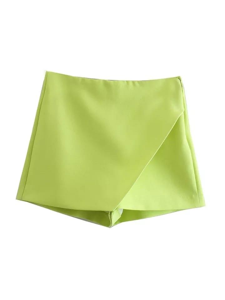 High Waist Plain Skorts Skirt