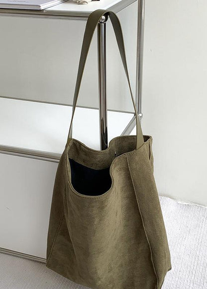 Minimalist-Chic Suede Tote