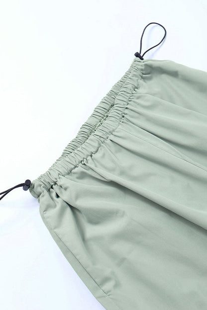 Drawstring Waist Loose Fit Cargo Pant