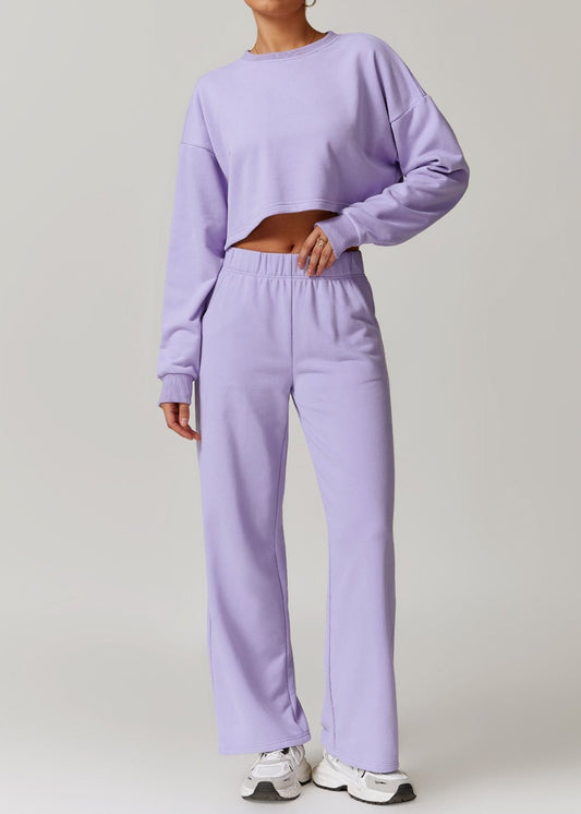 Luxe Comfort High-Waist Wide Leg Lounge Set