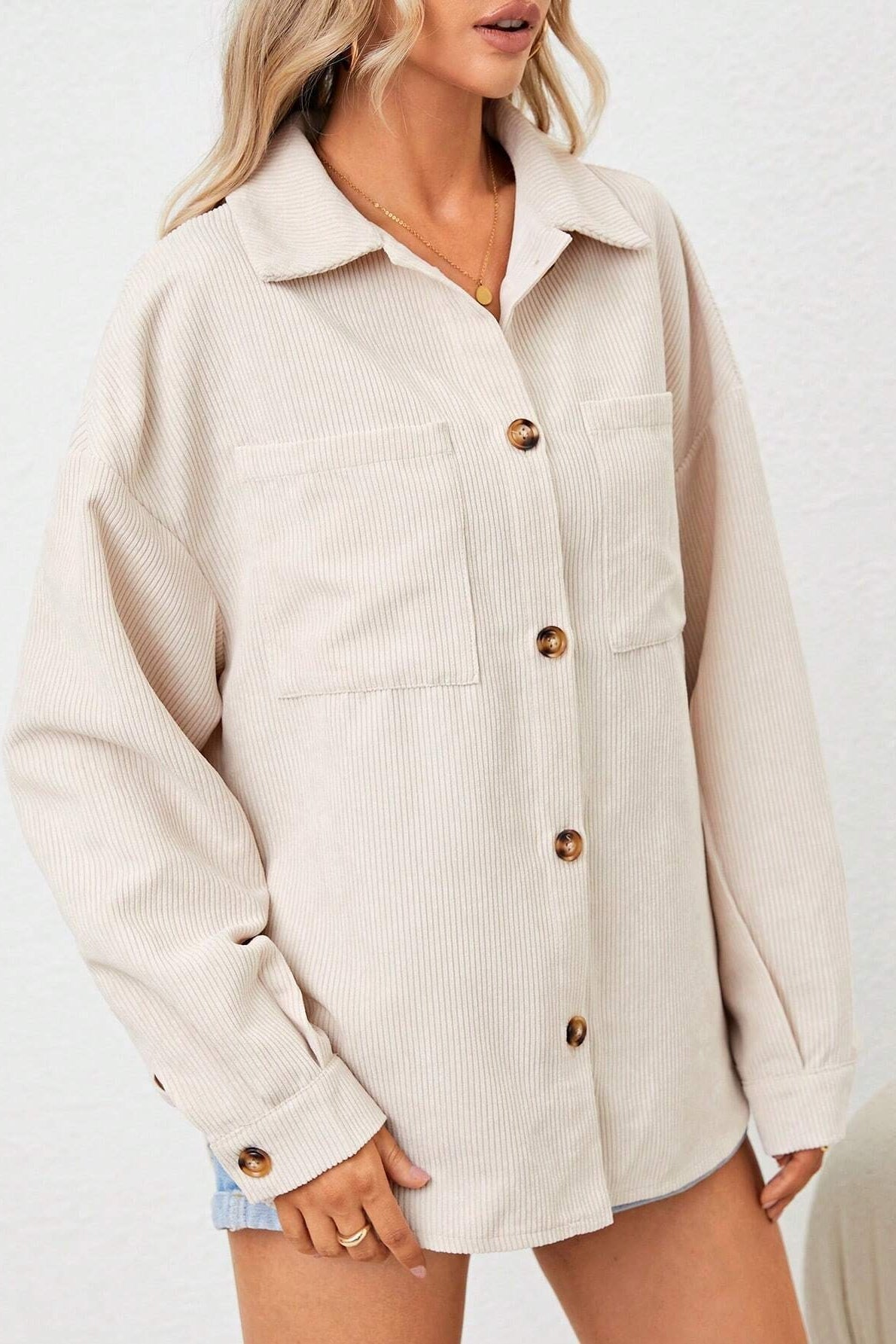 Corduroy Oversized Casual Jacket