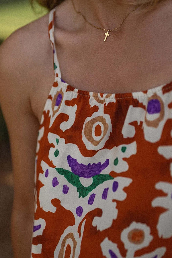 Fashion Sleeveless Sling Loose Dress