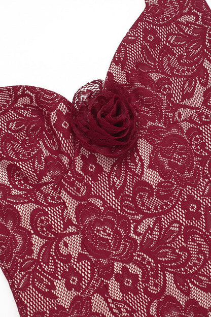 Lace Halter Bodycon Maxi Dress