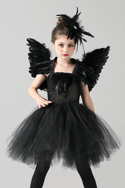 Black Swan Dress Kid Halloween Costume
