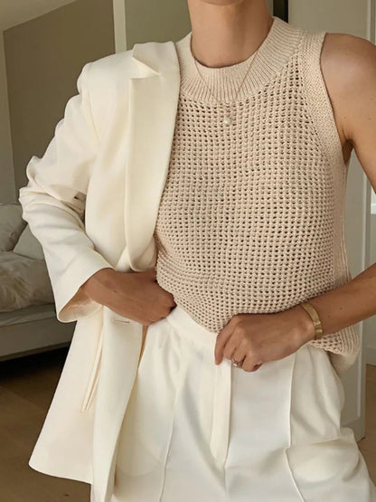 All-match Solid Knit Tank Top