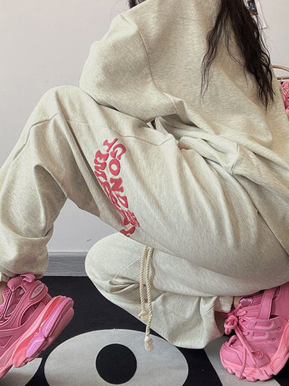 Contrast Color Print Baggy Hip Pop Jazz Sweatpants