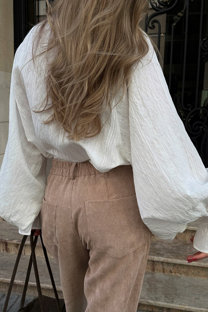 Cotton Corduroy Wide Leg Pants