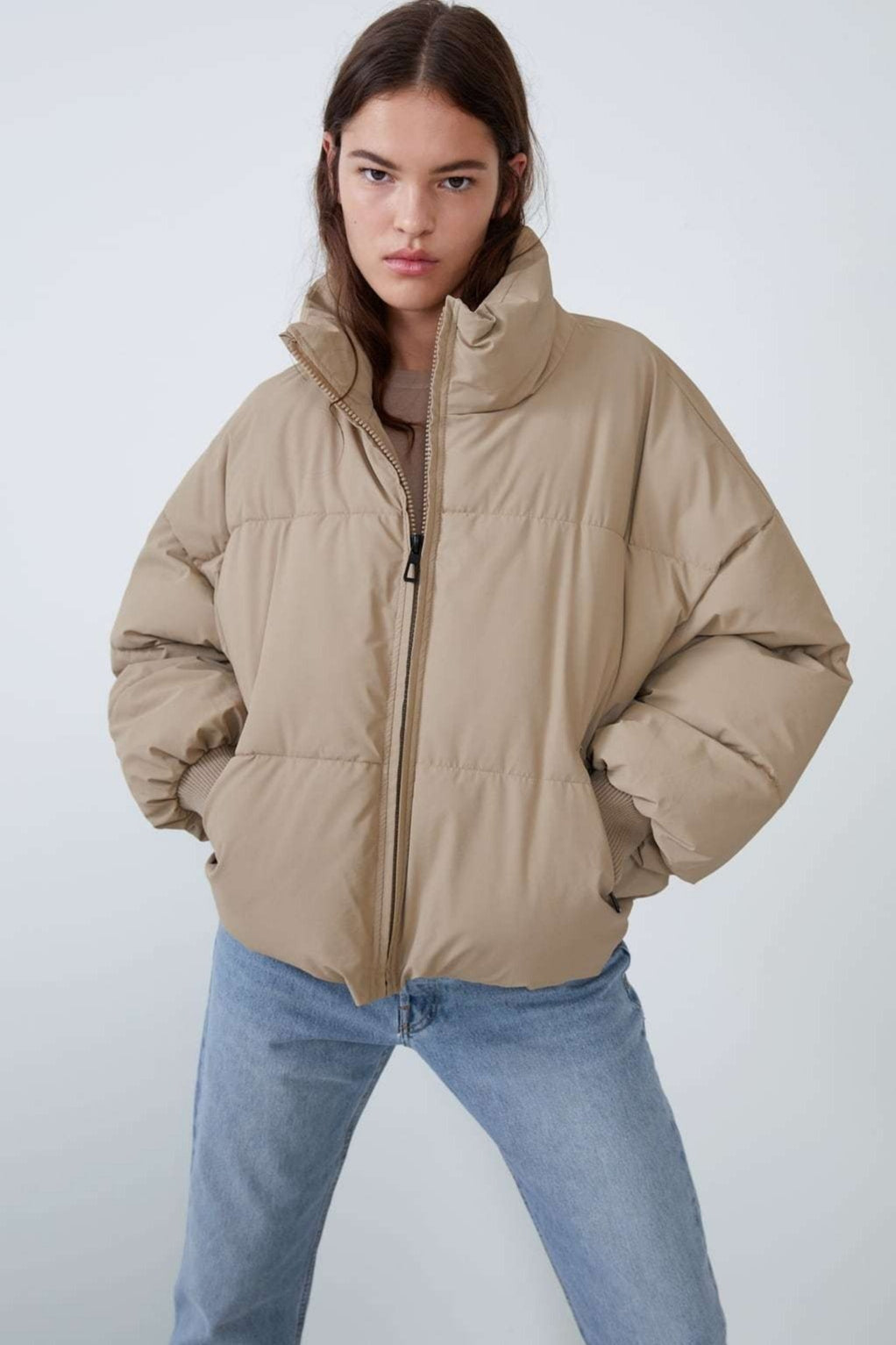 Casual Cropped Puffer Jacket