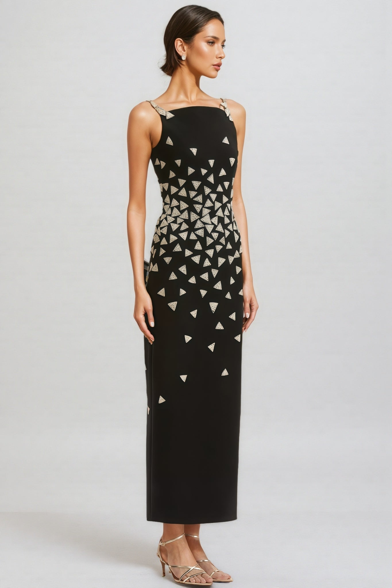 Austin Black Strapless Sequin Maxi Dress