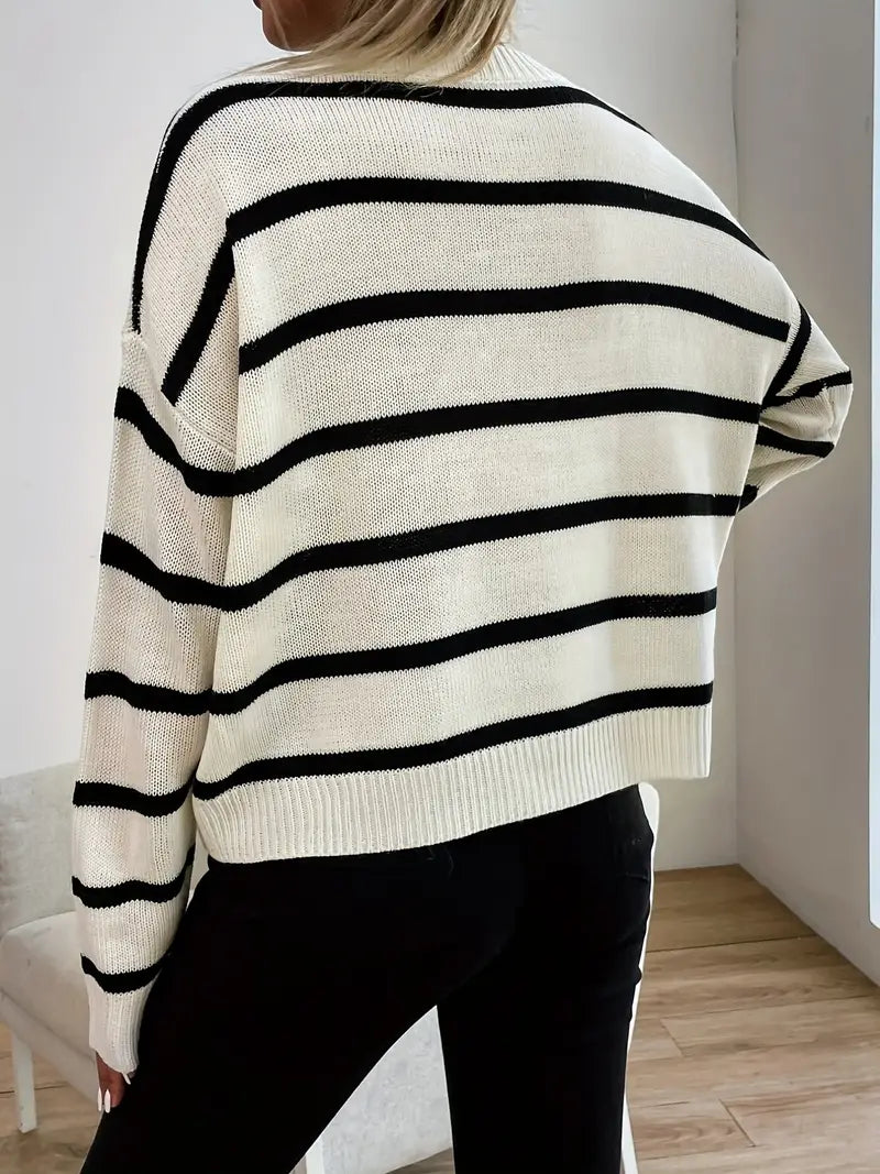 | Women's striped casual sweater