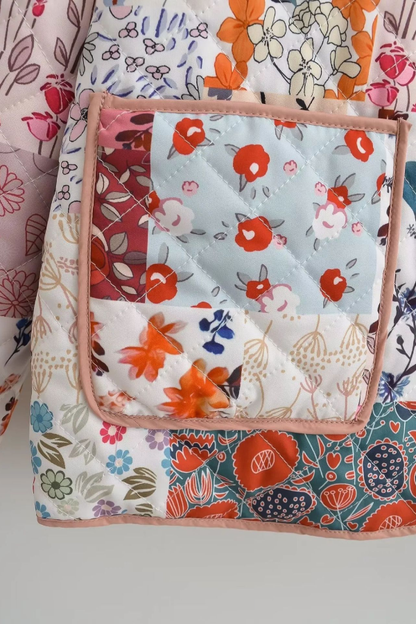 Colorblock Printed Cotton Jacket