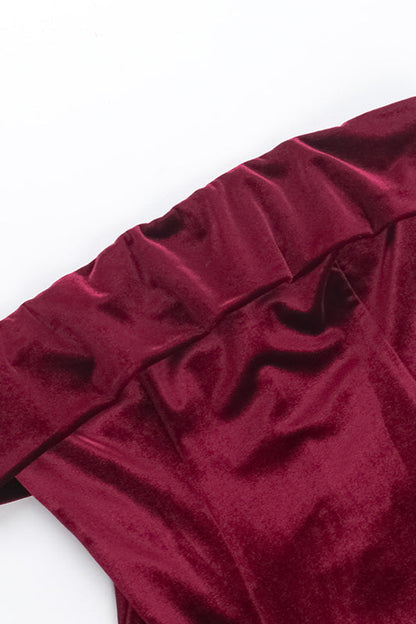 Velvet Bustier Bodycon Skirt Party Dress