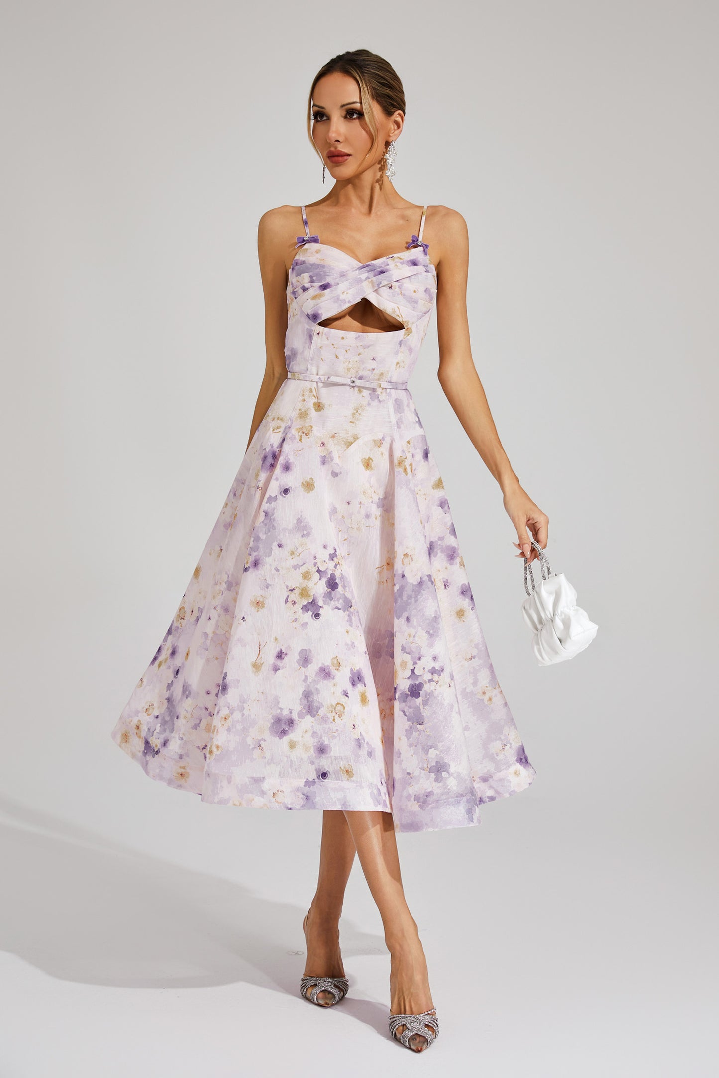 Elma Purple Holiday Slip Dress
