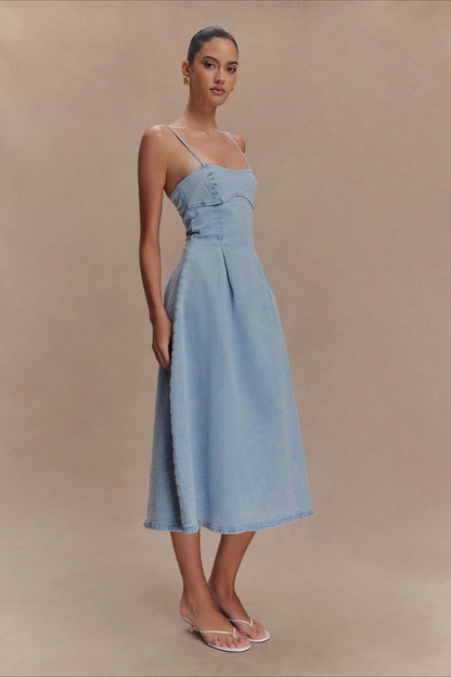 Sexy Strapless Denim Dress