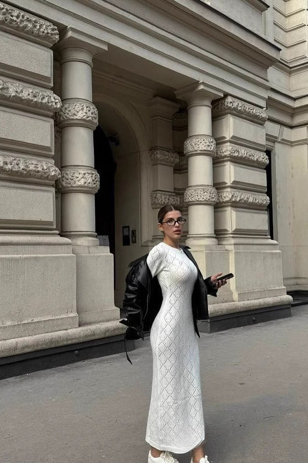 Long Sleeve Slim Fit Maxi Dress