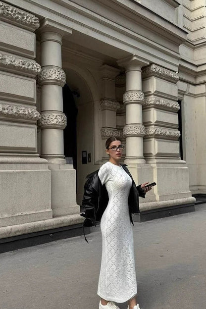 Long Sleeve Slim Fit Maxi Dress