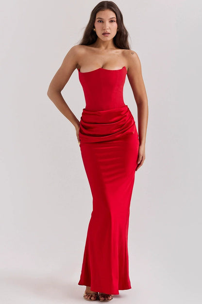 Sexy Strapless Backless Slim Chic Formal Dress