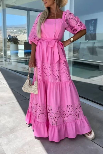 Loose Lace Hollow Long Skirt