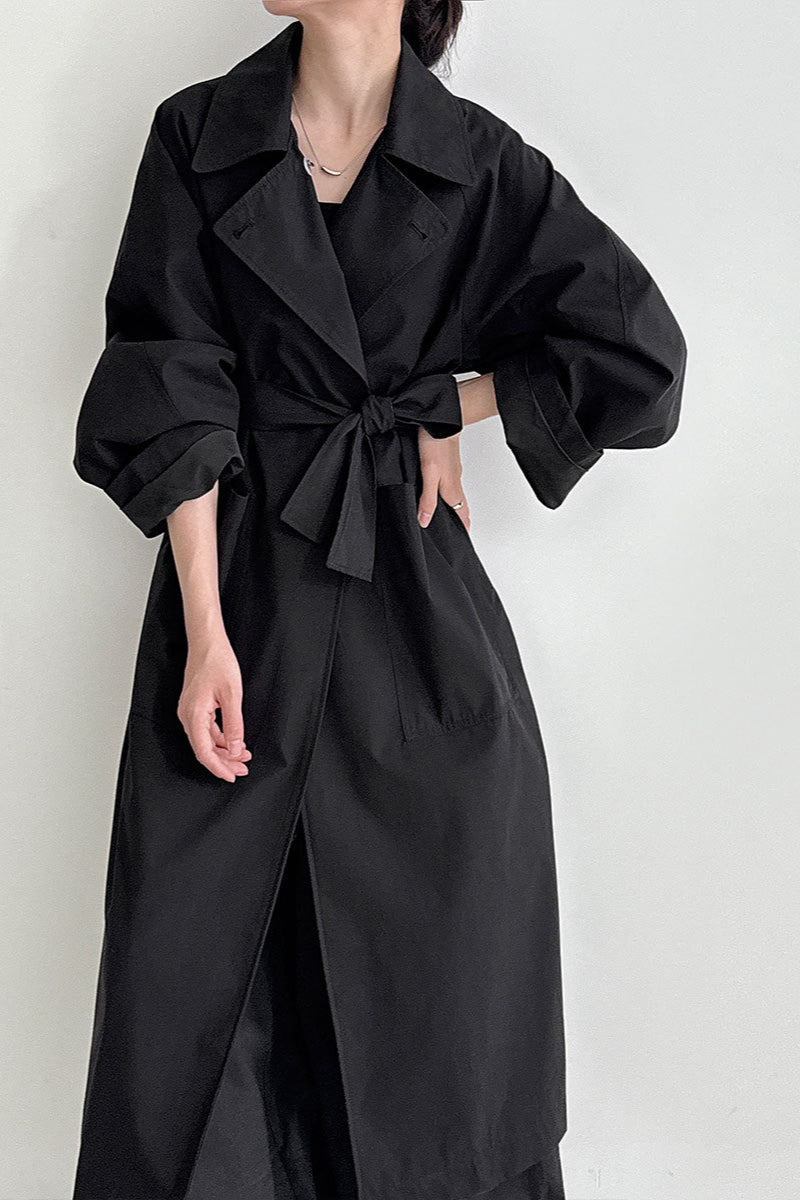 Luxi Vintage Loose Large-Pocket Unique Overcoat