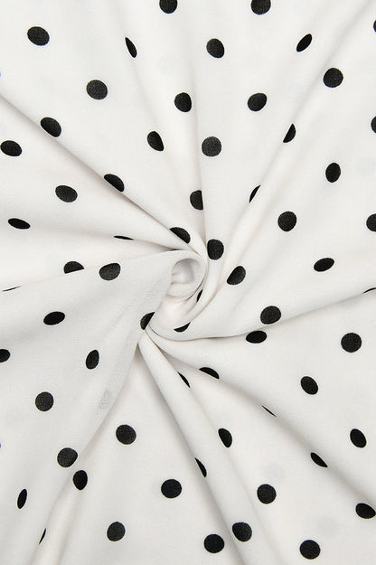 Polka Dot Halter Neck Sleeveless Maxi Dress