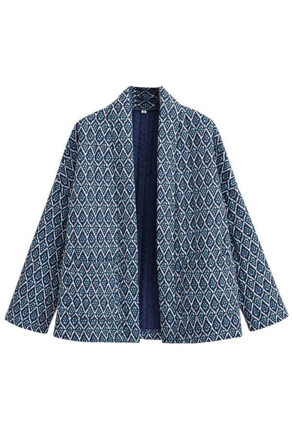 Diamond Print Loose Light Cotton Jacket