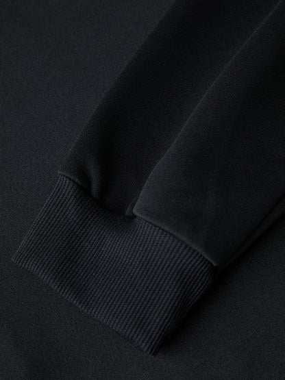 Black Vintage Skull Print Zip Up Oversized Hoodie