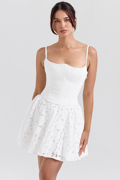 White – Lace Embroidered Innocence Dress