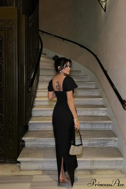 Elegant Rhinestone Strappy Party Dress