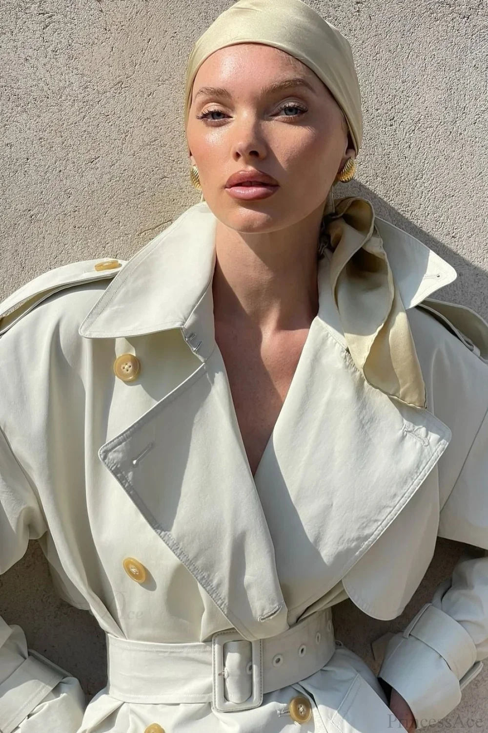 Elegant Wide Lapel Tie Waist Trench-Inspired Overcoat