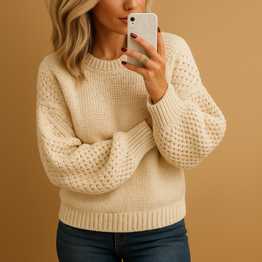 | Women’s Winter Textured Knit Sweater