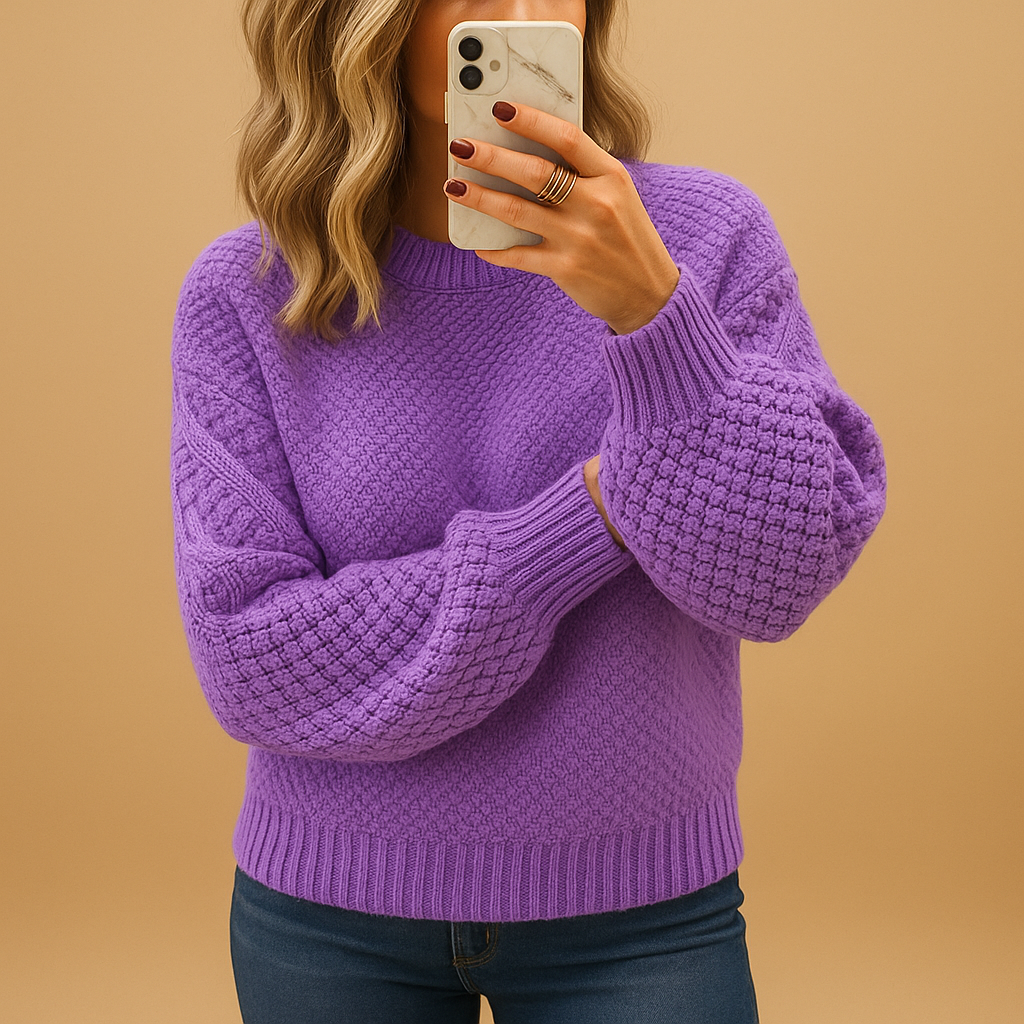 | Women’s Winter Textured Knit Sweater