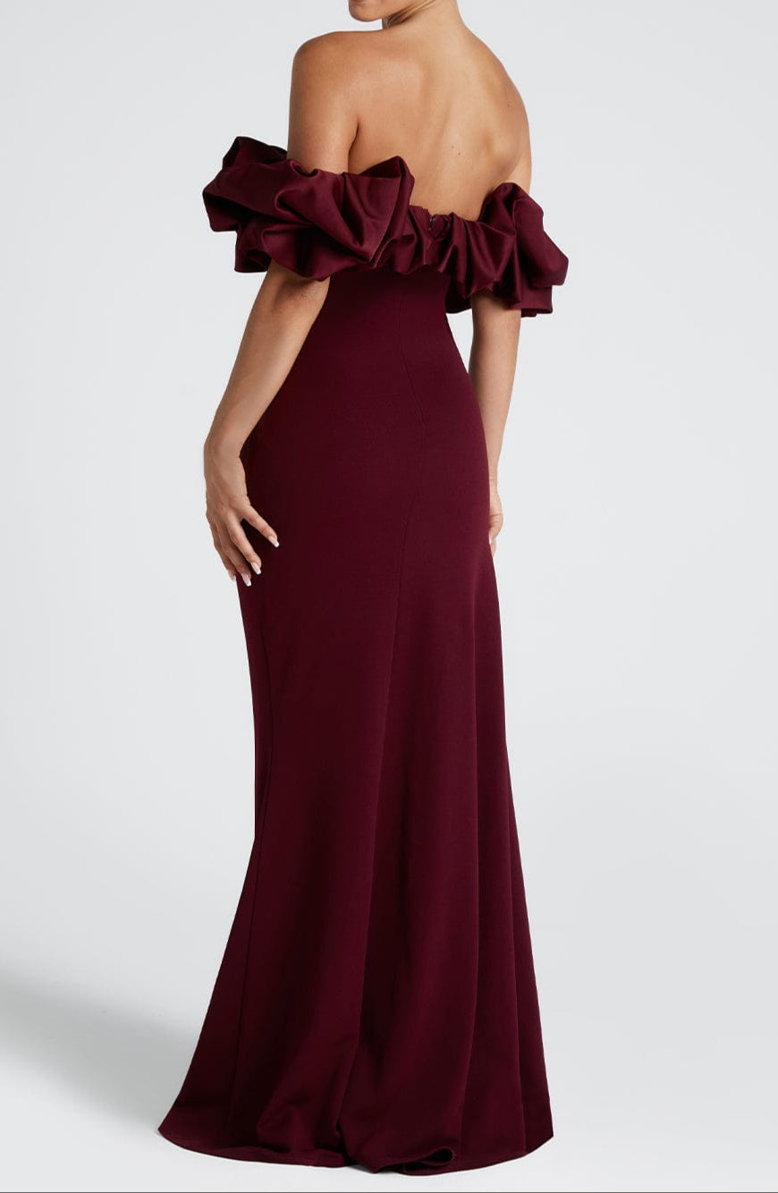 Noa Maxi Dress-Cherry Lacquer